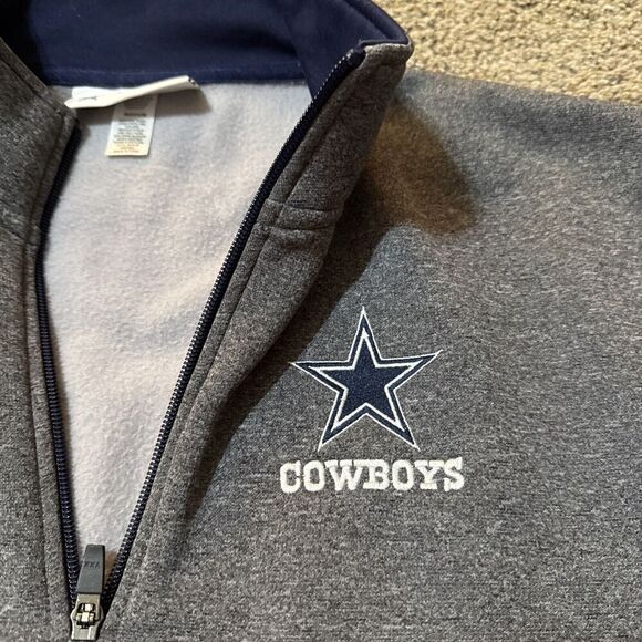 Dallas Cowboys Authentic 1/4 Zip‎ Fleece Pullover Mens M Embroidered Star NFL - Picture 3 of 12